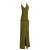 Vishes - Langes Einfaches Damen Träger Sommer-Kleid,Ökologisch nachhaltig olive 32-34