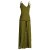 Vishes - Langes Einfaches Damen Träger Sommer-Kleid,Ökologisch nachhaltig olive 34-36