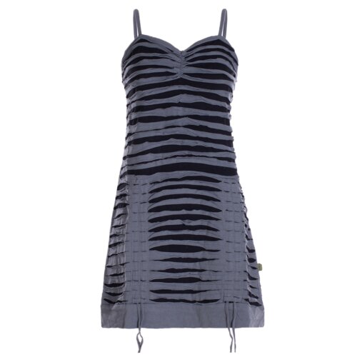 vishes Mini Kleid verstellbares Kleid Cutwork Kleid Goa Kleid grau 32-34