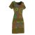 Vishes - Kurzarm Damen Sommerkleid Mini-Kleid Tunika-Kleid T-Shirtkleid olive 36