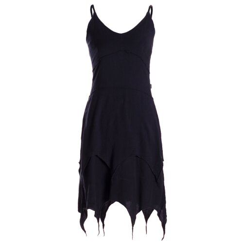 vishes Zipfelkleid aus Baumwolle Leichtes Strandkleid schwarz 44