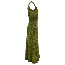 vishes Sommerkleid langes Kleid bedruckt olive 36