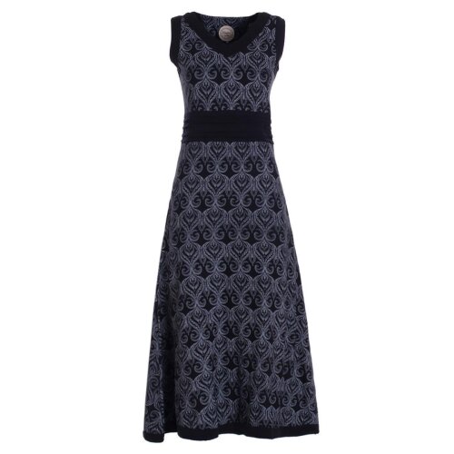 vishes Sommerkleid langes Kleid bedruckt schwarz 42