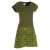 Vishes - Damen Sommerkleid Kurzarm Blumen-Kleid Tunika-Kleid T-Shirtkleid olive 44-46