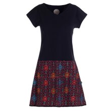 Vishes - Damen Sommerkleid Kurzarm Blumen-Kleid...