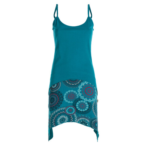 vishes Sommerkleid asymmetrisch türkis XL