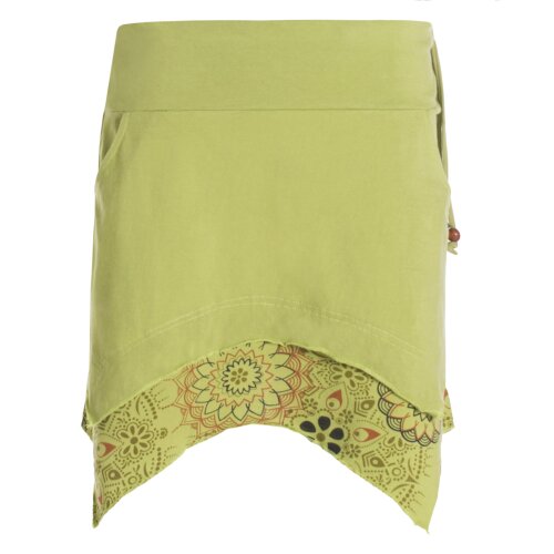 vishes Zipfellrock Sommerrock asymmetrisch hellgrün L