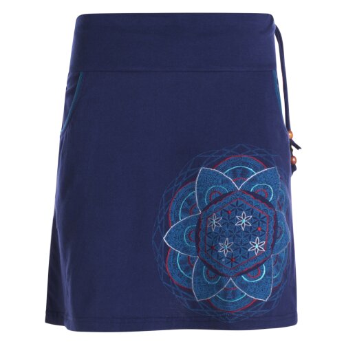 Vishes - Kurzer Damen Baumwoll-Rock Taschen-Rock Mini-Röcke Blume des Lebens