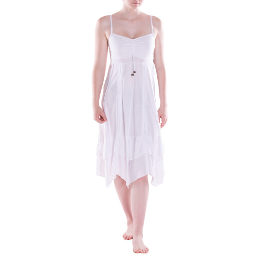 vishes verstellbares Kleid Trägerkleid weiß 48