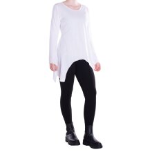 Vishes - Einfarbige Baumwoll Zipfel-Tunika Damen Langarm...