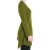 Vishes - Einfarbige Baumwoll Zipfel-Tunika Damen Langarm Herbst Asymmetrisch olive 48