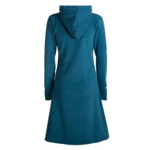 Vishes - Damen Kapuzenjacke lang Fleece Hippiemantel...