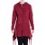 Vishes - Damen Fleece Kapuzenjacke lang Elfen Zipfel-Jacke Übergangsjacke dunkelrot 46