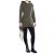 Vishes - Extra warmes Damen Winterkleid Pullover-Kleid Sweatkleid Eco-Fleece olive 36