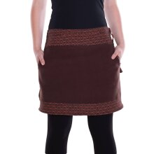 Vishes - Thermorock warmer Damen Winterrock kurz...