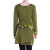 vishes Langarm Kleid mit Tasche Blumen Hippie Kleid olive 34-36