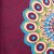 Vishes - Damen Mandala-Kleid Langarm-Shirtkleid Schal-Kragen Baumwollkleid dunkelrot 40