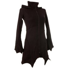 Vishes Patchwork Jacke FLeece Zipfelkapuze Hoodie