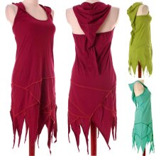 Vishes Zipfelkleid Neckholder Sommerkleid Hoodie...