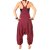 Vishes Legere Damen Latzhose Haremshose Sommerhose Overall Baumwolle bordeaux 44