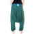Vishes Leichte Sommer Haremshose einfarbiger Bund LANGE GRÖßE blau-grün