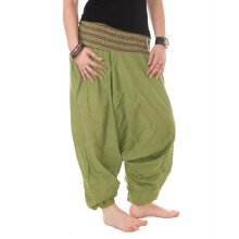 Vishes Baumwoll Haremshose mit gestreiftem Bund...