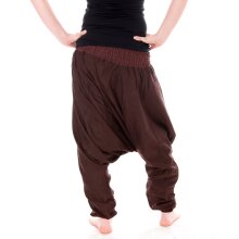 Vishes Leichte Sommer Haremshose einfarbiger Bund LANGE...