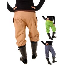 Vishes Damen Pumphose Baumwollhose Taschen dekorative...