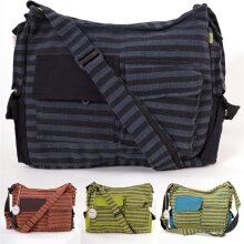 Vishes gestreifte Umhängetasche aus handgewebter...