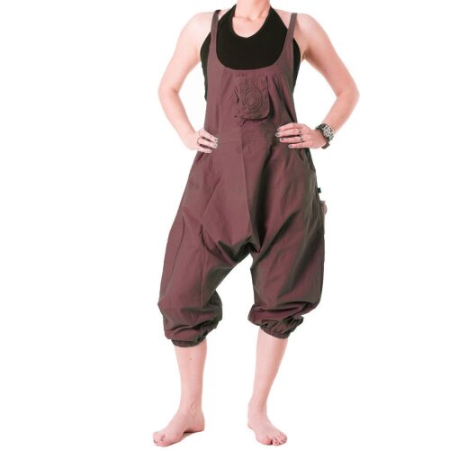 Vishes Latzhose 3/4 Haremshose Sommerhose braun 36/38