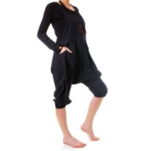 Vishes Latzhose 3/4 Haremshose Sommerhose schwarz 42