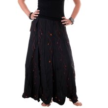 Vishes Wickelrock langer Rock Boho chic schwarz
