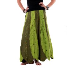 Vishes Wickelrock langer Rock Boho chic hellgrün