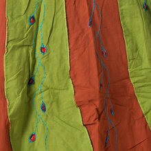 Vishes Wickelrock langer Rock Boho chic orange-hellgrün