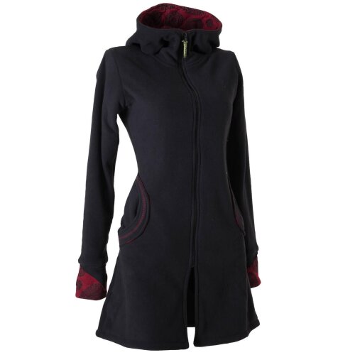 Vishes Warmer Elfen Kurzmantel mit Zipfelkapuze schwarz 44